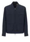 K-way Barion Cotton Like Jacket In Blue