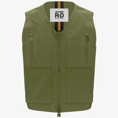 K-way Barnel Pockets Bonded Jersey In Green