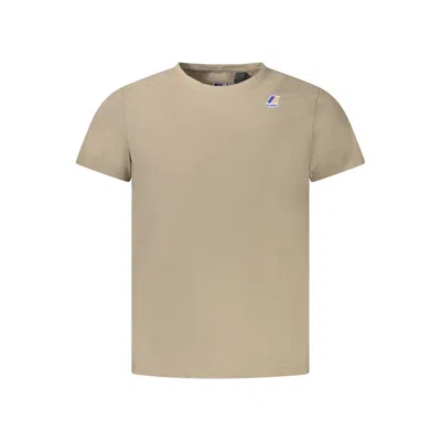 K-way Beige Cotton Men T-shirt In Blue