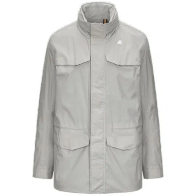 K-way Beige Field Jacket With Adjustable Hood In Neutral