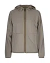 K-way Beige Lily Velour Polar Double Jacket In Gray