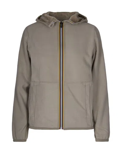 K-WAY BEIGE LILY VELOUR POLAR DOUBLE JACKET