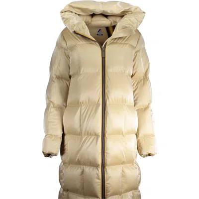 K-way Beige Polyester Jackets & Coat