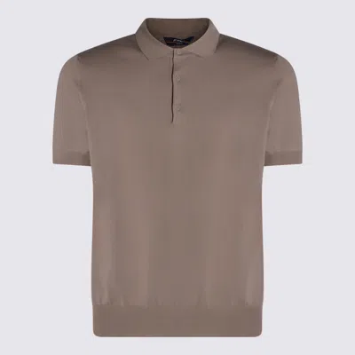 K-way Beige Taupe Cotton Polo Shirt In Brown