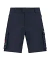 K-way K Way Greges Orient Express Cargo Bermuda Shorts In Black