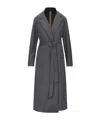 K-way Jorance Belted Coat In Gray