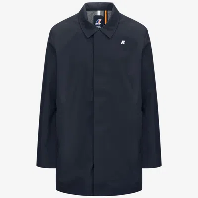 K-way Benny Warm Ottoman Jacket In Blue