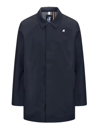 K-way Benny Warm Ottoman Jacket In Blue
