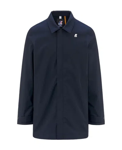 K-way Benny Warm Ottoman Jacket In Blue