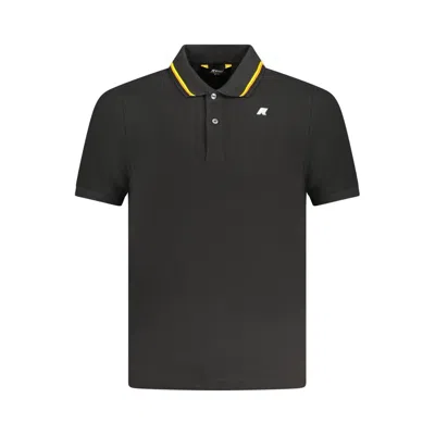 K-way Black Cotton Polo Shirt In Multi