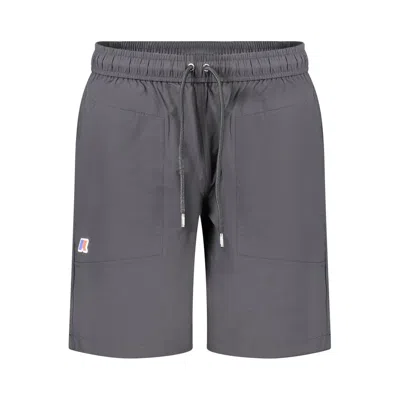 K-way Black Elastane Pant In Blue