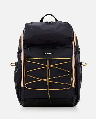 K-way Black Logo Backpack