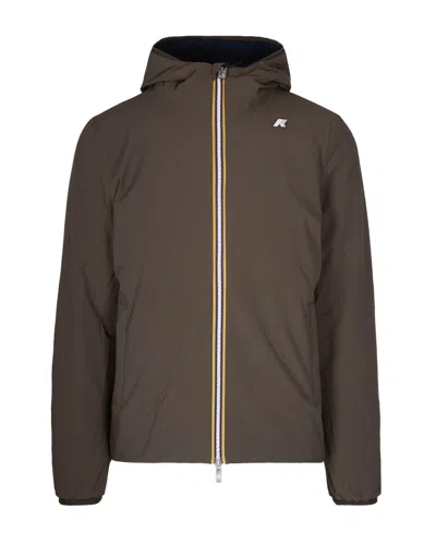 K-WAY BLACK OLIVE/BLUE DEPTH JACK ST WARM DOUBLE JACKET