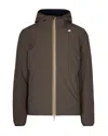 K-way Jack St Warm Double Slim-fit Giacca Reversibile. In Poliestere Elasticizzato Impermeabile. Imbottitu In Brown