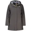 K-way Black Polyamide Jackets & Coat In Gray