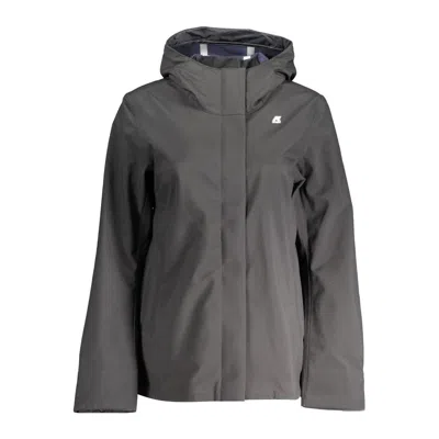 K-way Black Polyester Jackets & Coat In Gray