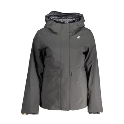 K-way Black Polyester Jackets & Women's Coat