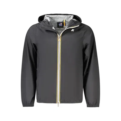 K-way Black Polyester Men Jacket In Blue