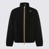 K-way Black Valentine Plain Warm Casual Jacket In Black