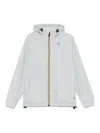 K-way Blue-grey Lightweight Jacket With Front Zip In Blue