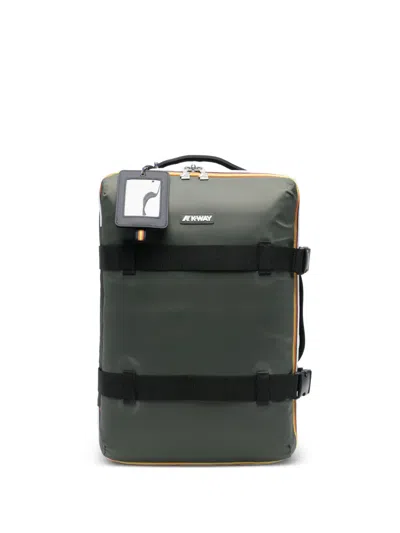 K-way Blossac Logo-patch Luggage In Green