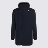 K-way Casual Style Longline Hooded Jacket In Blue