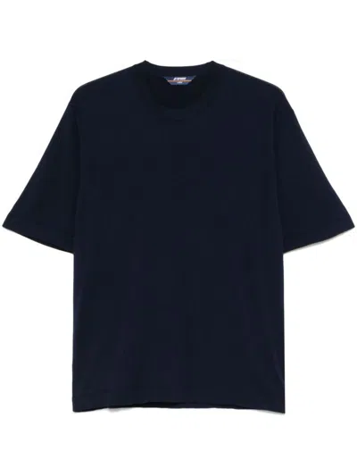 K-way Neckline Crew Short Sleeves In Blue