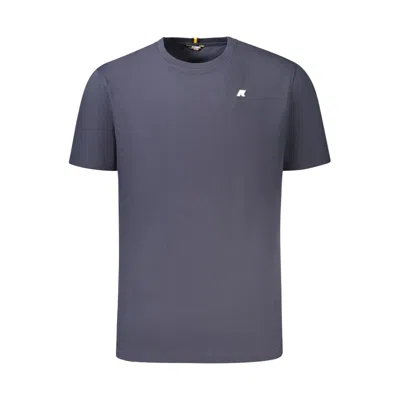 K-way Blue Cotton Men T-shirt In Gray
