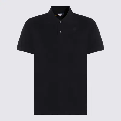 K-way Blue Depth Cotton Polo Shirt In Black