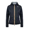 K-way Blue Depth-grey Lily Plus.2 Reversible Waterproof Jacket In Blue