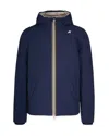 K-way Logo-detail Hooded Jacket In Blue