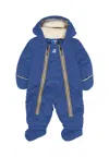 K-way Blue Down Jacket For Baby Boy With Logo In Blue