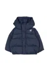 K-way Blue Down Jacket For Babykids In Blue