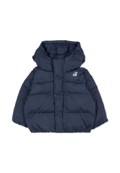 K-way Blue Down Jacket For Babykids