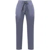 K-way Blue Elastane Pant In Blue