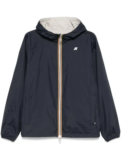 K-way Blue 'jake Plus' Jacket With Logo