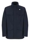 K-way Four Pocket High Collar Jacket In Blue