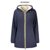 K-way Blue Nylon Women Jacket In Blau