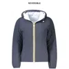 K-way Blue Polyamide Women Jacket In Blue
