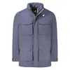 K-way Blue Polyamide Men Jacket In Blue