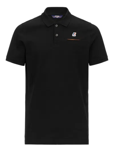 K-way Briac Pocket-detail Polo Shirt In Black