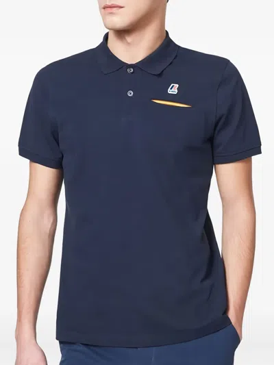 K-way Briac Pocket Logo Polo Shirt In Blue