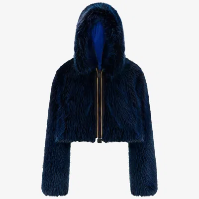 K-way Brien 2.1 Amiable Eco Fur Reversible In Blue