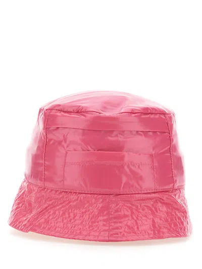 K-way Wide Brim Bucket Hat With Hard Visor In Pink