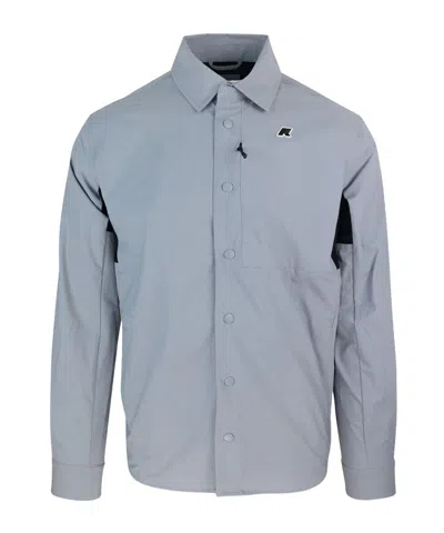 K-way Button-down Long-sleeved Shirt In Grey