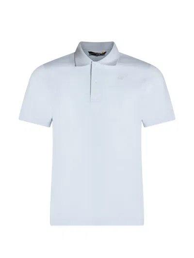 K-way Button Polo Shirt In Blue