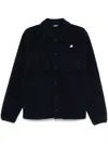 K-way Sherpa Button-fastening Shirt Jacket In Blue