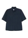 K-way Navy Blue Short Sleeve Shirt With Patch Pocket In Blue