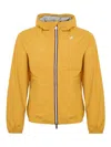 K-way Man Jacket Acid Green Size Xxs Polyamide In Yellow