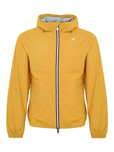 K-way Man Jacket Acid Green Size Xxs Polyamide In Yellow
